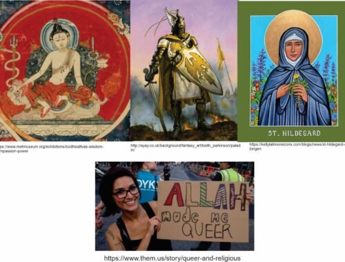 A collage of different images of religious people Description automatically generated