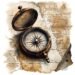 A compass on a map AI-generated content may be incorrect.